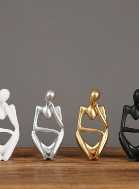 Thinker Statue Abstract Figure Sculpture Small Ornaments