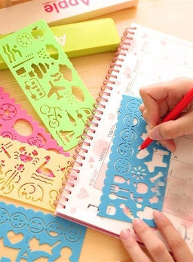 4 pcs/lot Cute Drawing Template Stencils Ruler Drafting Tool