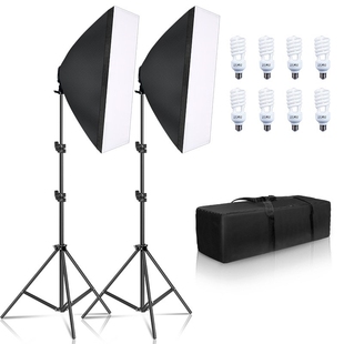 Photography Softbox Lighting Kit 8 PCS E27 45W LED Bulbs Ph