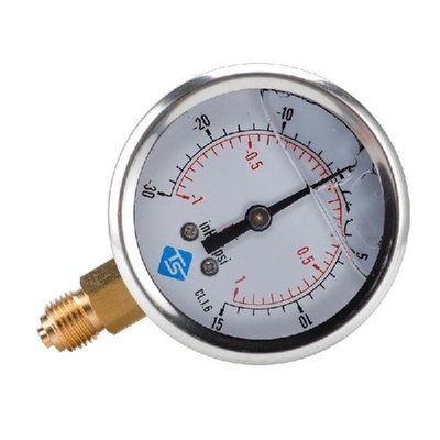 Compound Pressure Vacuum Gauge Glycerine Filled 68mm