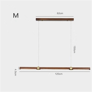 strip Walnut long chande restaurant personality Nordic lamps