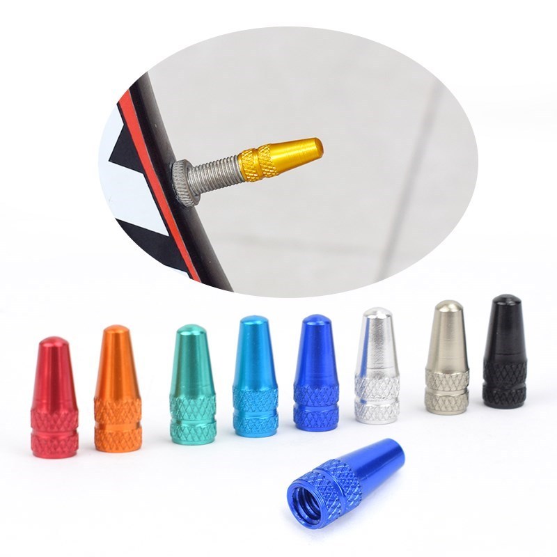 4pcs Aluminum Alloy Bicycle Tire Prest Valve Cap Dragon patt