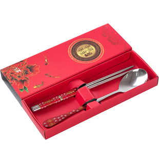 Portable Creative Stainless Steel Korean Chopsticks Spoon Pe