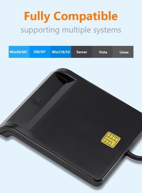 USB Smart Card Reader DNIE ATM CAC IC ID SIM Card Reader fo