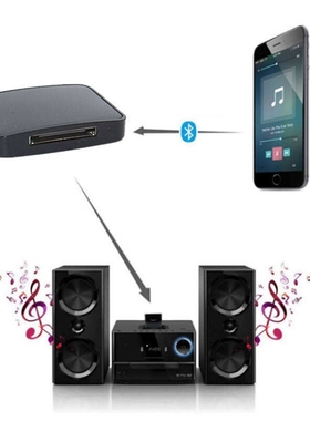 30Pin Bluetooth 50 A2DP Music Receiver Wireless Stereo Audi