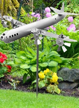Metal Airplane Model Windmill Iron Aircraft Plane Wind