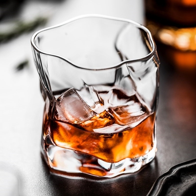 Whisky Glass Crumple Whiskey Tumbler Glasses Irregular Folds