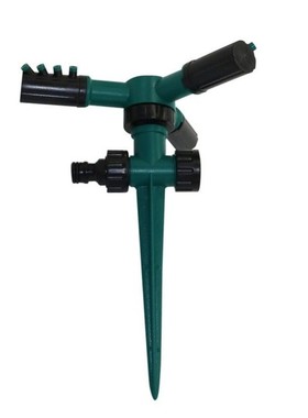 3-head 360 Angles Rotating Sprinkler With Support rod Garden