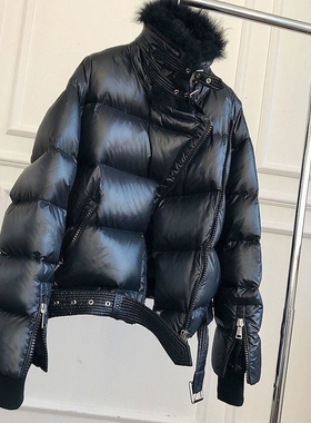 Fashion Brand Warm Down Jacket Women Streetwear Motorcycle T