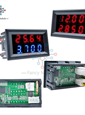 LED Digital DC Voltmeter Ammeter 4 Bit 5 Wires DC 200V 10A