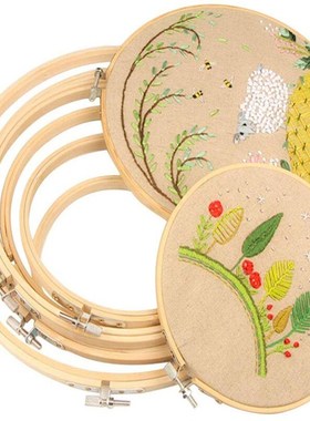 MIUSIE 12 Size 8-40CM Bamboo Frame Embroidery Hoop Ring DIY