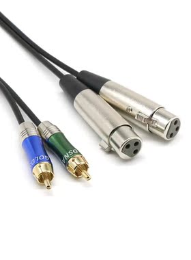 HIPERDEAL Dual XLR Male to Dual RCA Female Patch Cable   2