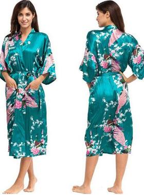 Silk Kimono Robe Bathrobe Women Satin Robe Silk Robes Night