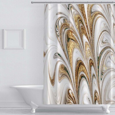 180x180cm Bathroom Set Shower Curtain Non slip Mats Bath Ca