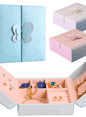 New Jewelry Box Storage Box Velvet Lady Earrings Ring