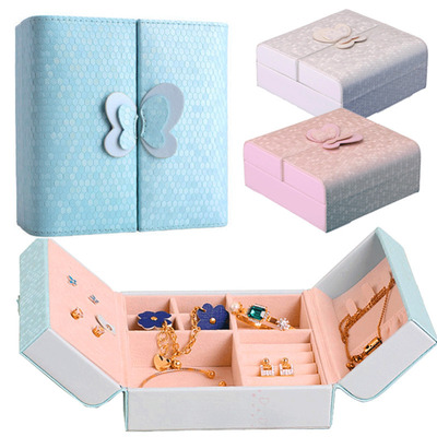 New Jewelry Box Storage Box Velvet Lady Earrings Ring