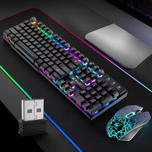 2.4G ReChaRGeable WiReleSS GaMinG KeyboaRd and MouSe Set Col