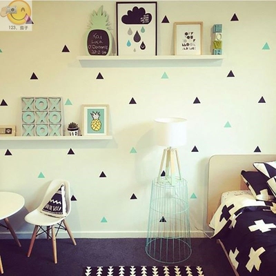 Baby Boy Room Little Triangles Wall Sticker For Kids Room D