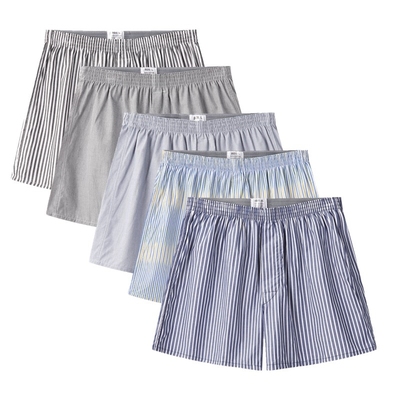 4 Packet Classic Striped Mens Boxers Cotton Mens Underw