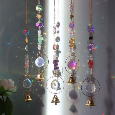 Crystal Wind Chimes Ornaments Pendant Handmade Light