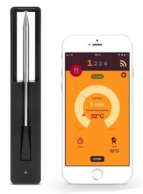 Wireless Smart Meat BBQ Thermometer Bluetooth For Oven Grill