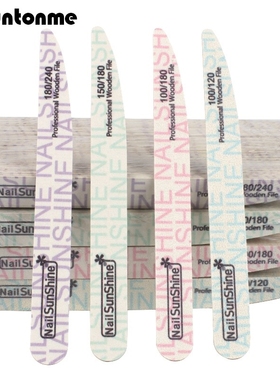 50Pcs/Lot Wooden Nail Files 100/120/150/180/240 Colorful Ne