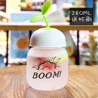 Hiking Cute Clear Water Bottle Glass Travel Korean Gym Trans