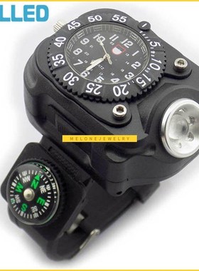 3in1 Super Bright LED Watch Flashlight orch lights Compass,