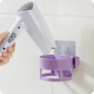 wall cabinet hair dryer holder blower hanger metal hooks