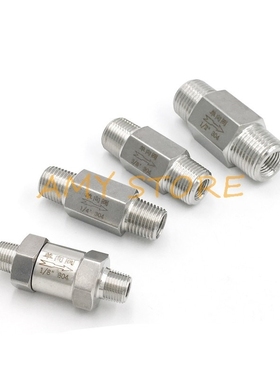 1Pc Male Male BSP Threaded SS304 Stainless Steel Check Valv