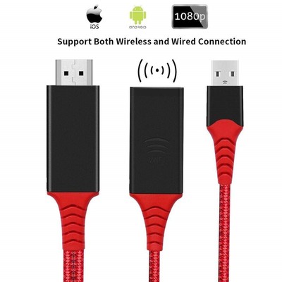 USB to HDMI Adapter, WiFi Wireless Display Dongle Cable for