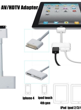 New USB HDM HDTV To Dock 30 Pin TV Adapter Converter Cable