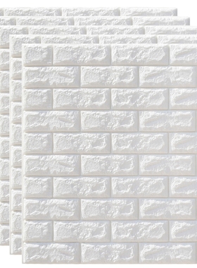 10pcs 3D Brick Wall Stickers Wallpaper Decor Foam Waterproo