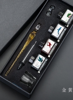 Glass pens Dip pens Color Ink Manually Touch Water Transpare