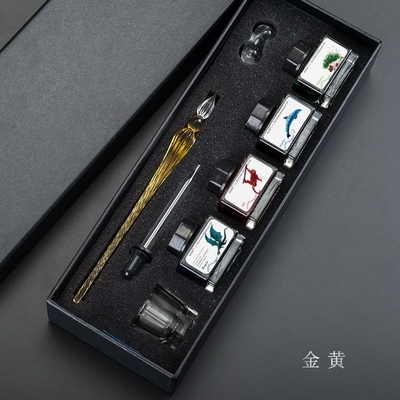 Glass pens Dip pens Color Ink Manually Touch Water Transpare