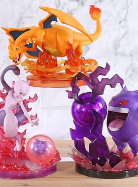 Anime Cartoon Monster Mewtwo Gengar Charizard PVC Statue Fi