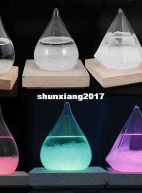 Fairy Storm Glass Barometer Large Crystal Drops Water Shape