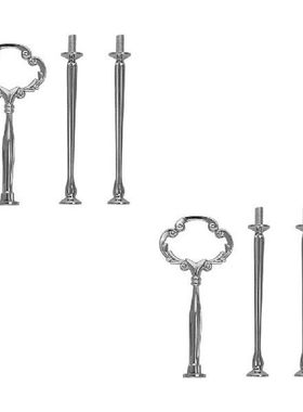 1set 3 Tier Cake Plate Stand Heavy Metal Center