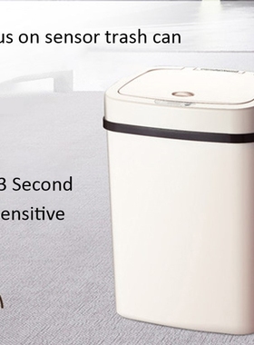 Touchless Trash Can Automatic Sensor Dustbin Battery ABS Pl