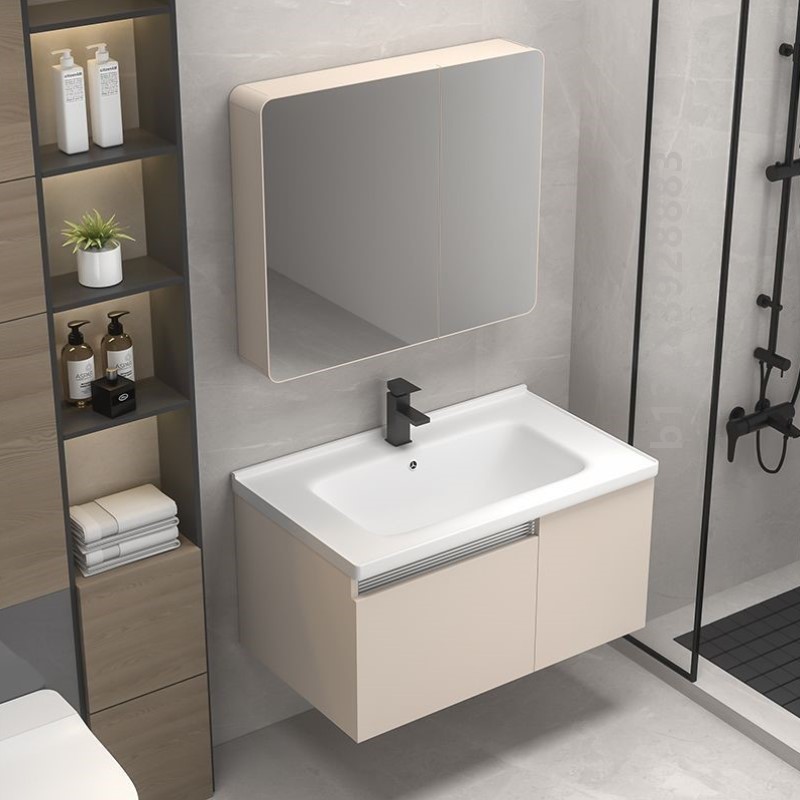 新款加厚蜂窝铝浴室柜组合卫生间洗漱台陶瓷一体洗手洗脸盆柜40宽