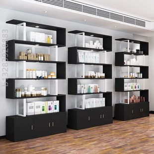 化妆品展示柜美容美甲理发店产品陈列柜货柜直播间样品置物架