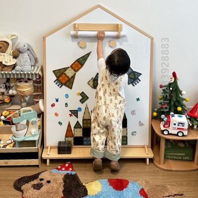 香榭美松儿童画板双面磁性宝宝小黑板白板涂鸦可擦写字画画板家用