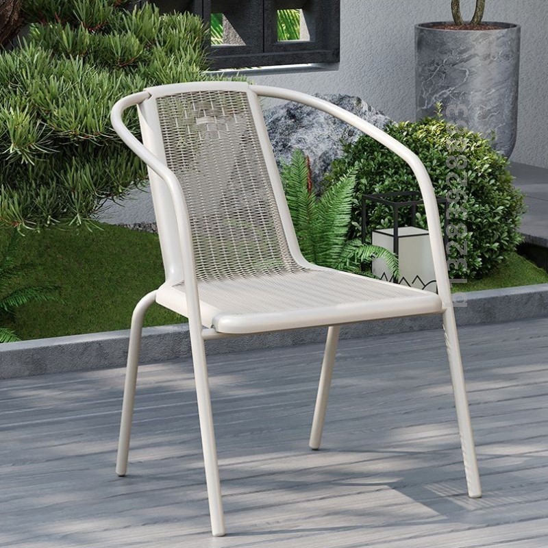 户外桌椅阳台露天椅简约客厅现代奶茶铁艺室外庭院组合家用休闲1