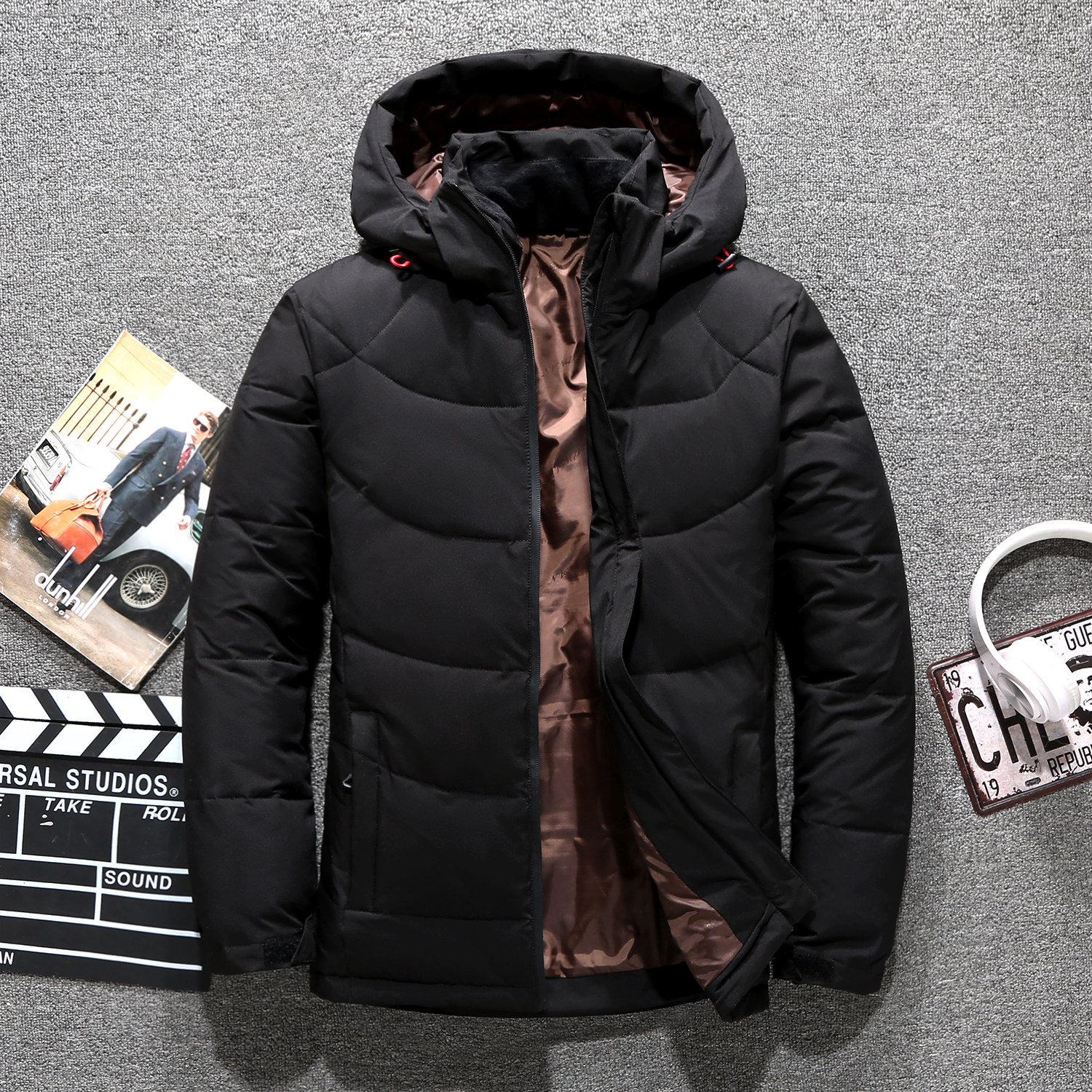 新款户外羽绒服男士清仓白鸭绒加厚大码滑雪服青年学生冬装袄8710