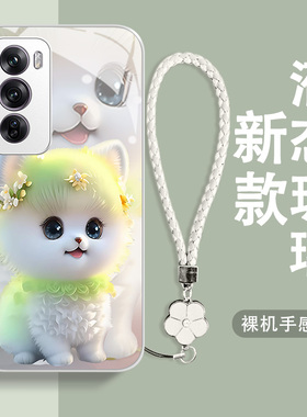 毛绒小狗opporeno12手机壳reno14pro女13女款11防摔10全包9高级感8创意7se硅胶6玻璃壳5高端可爱in不撞款适用