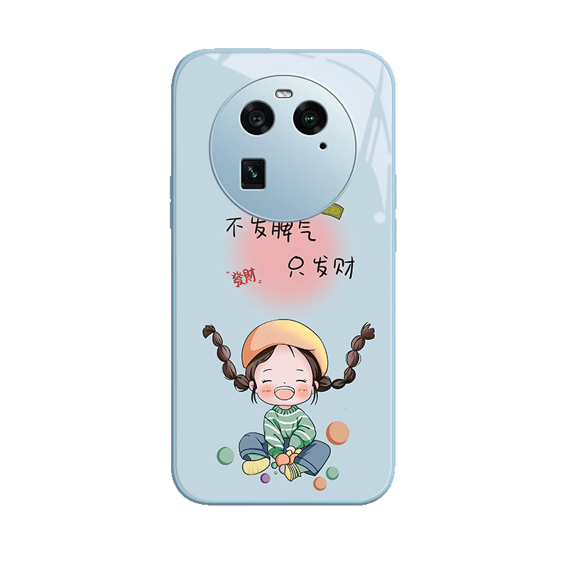 全包玻璃壳送挂绳oppo系列小众