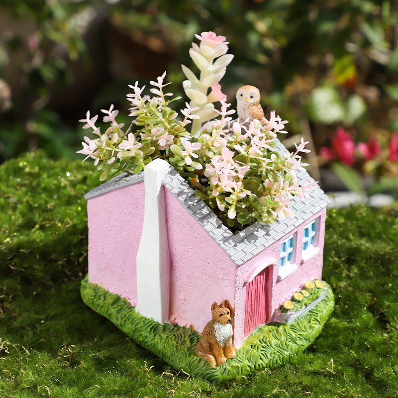 现代浪漫小屋庭院园艺容