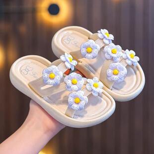 女童拖鞋外穿洋气时尚夏季2025新款儿童女孩公主凉拖防滑女款夏天