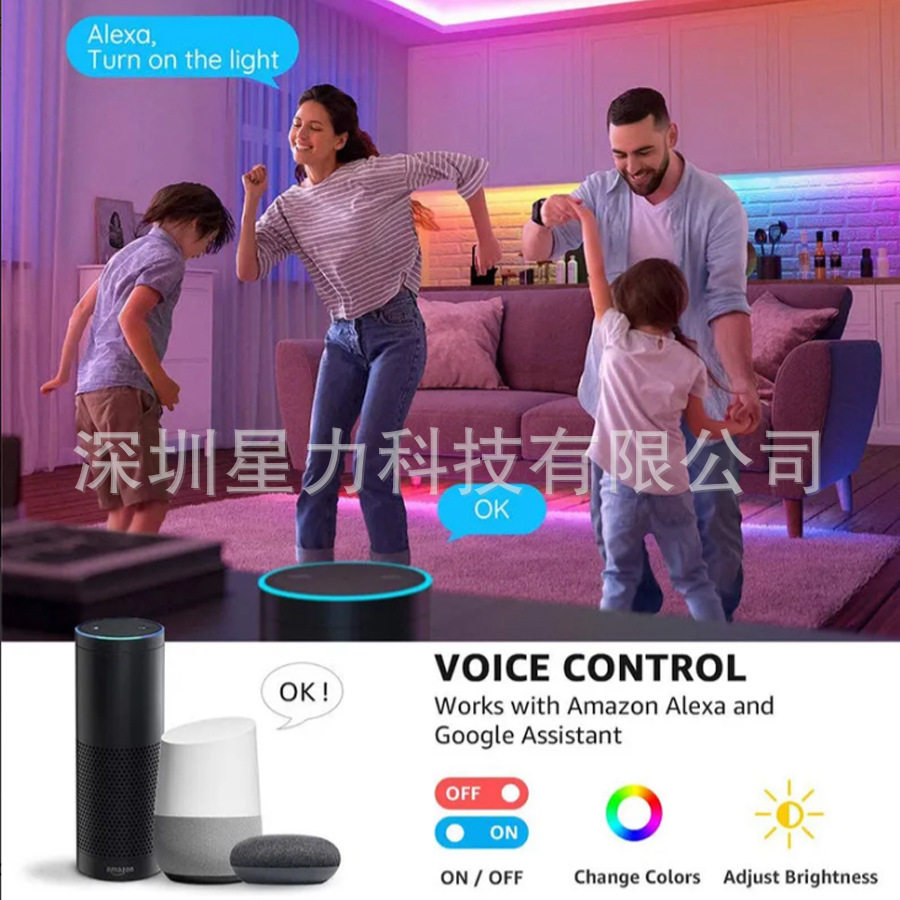 现货24键rgb涂鸦wifi灯带
