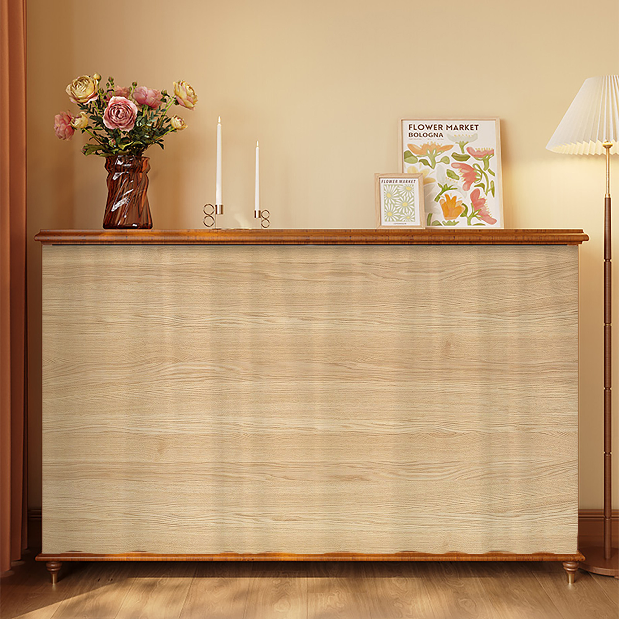 原木色彷木纹柜帘遮挡帘杂物整体橱柜遮丑帘书柜防尘帘厨房衣柜免,居家布艺,门帘,淘宝优惠券,粉丝福利购,淘宝优惠卷